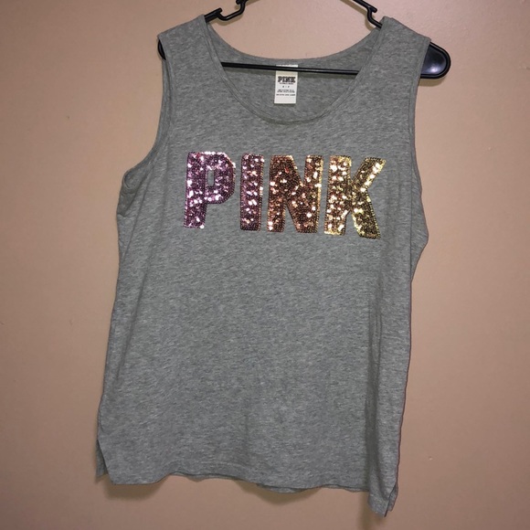 PINK Victoria's Secret Tops - Victoria Secret PINK Sequin Tank